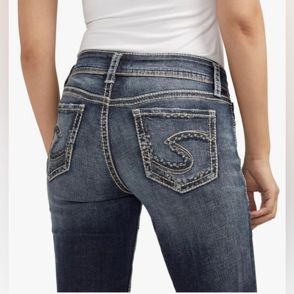 Silver Suki Jeans Mid Straight 32/32 - Picture 4 of 16